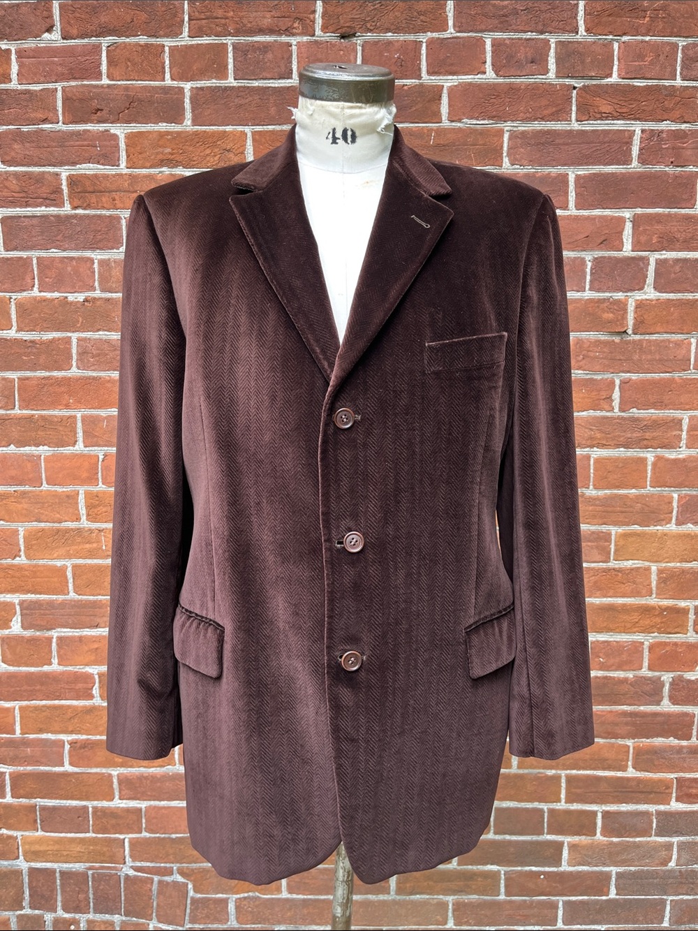Givenchy Men's Dark Brown Velvet Sport Coat